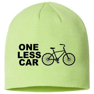 One Less Car Funny Cycling Sustainable Beanie