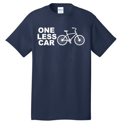 One Less Car Funny Cycling Tall T-Shirt