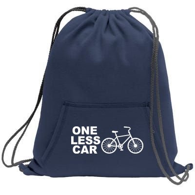 One Less Car Funny Cycling Sweatshirt Cinch Pack Bag