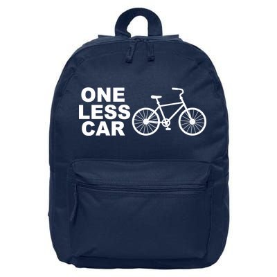 One Less Car Funny Cycling 16 in Basic Backpack