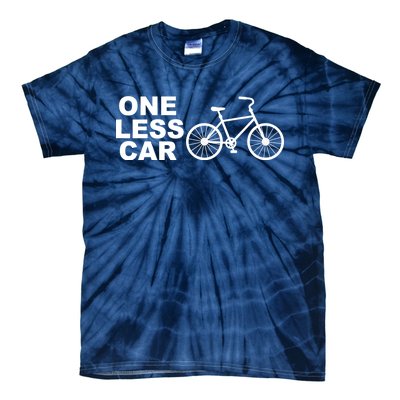 One Less Car Funny Cycling Tie-Dye T-Shirt