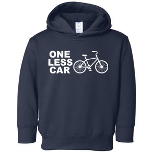 One Less Car Funny Cycling Toddler Hoodie