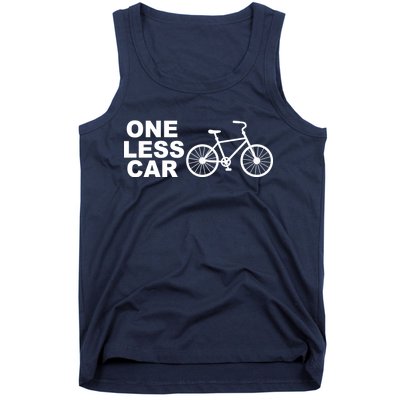 One Less Car Funny Cycling Tank Top