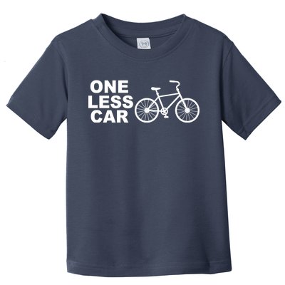 One Less Car Funny Cycling Toddler T-Shirt