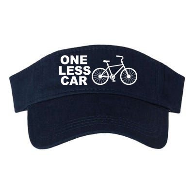 One Less Car Funny Cycling Valucap Bio-Washed Visor