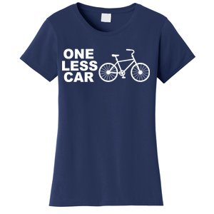 One Less Car Funny Cycling Women's T-Shirt