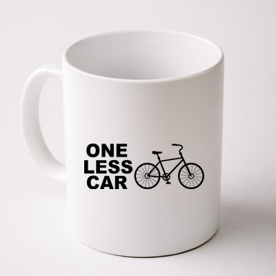 One Less Car Funny Cycling Coffee Mug