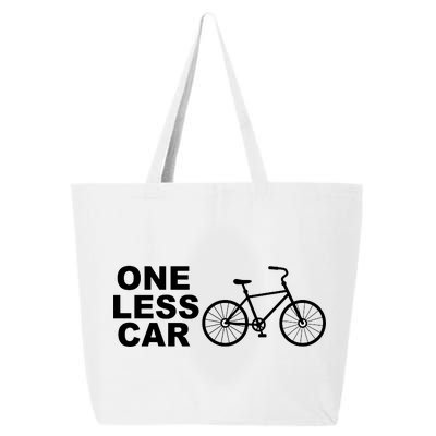 One Less Car Funny Cycling 25L Jumbo Tote