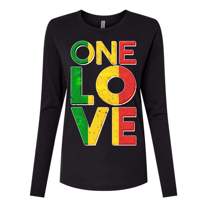 One Love African Colors Womens Cotton Relaxed Long Sleeve T-Shirt