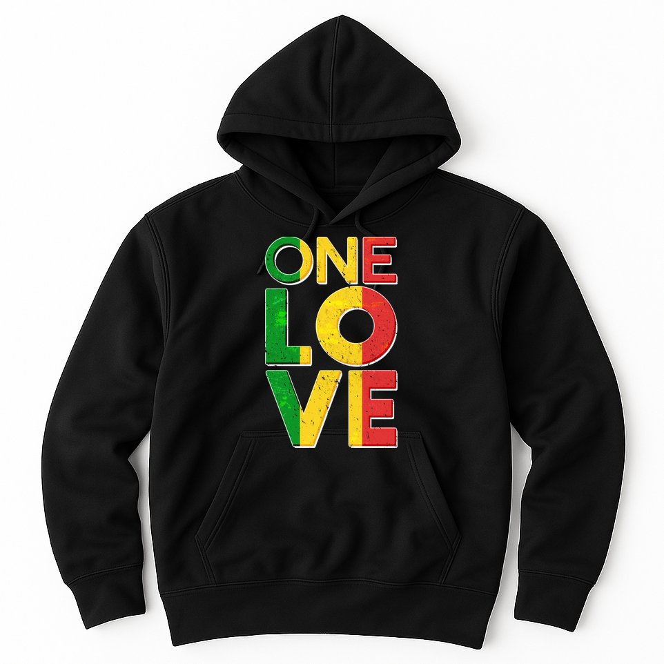 One Love African Colors Hoodie