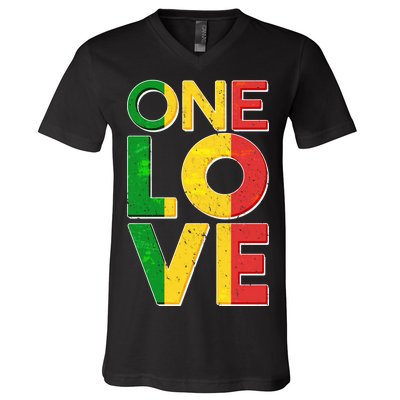 One Love African Colors V-Neck T-Shirt