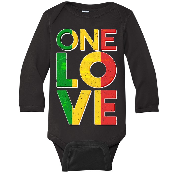 One Love African Colors Baby Long Sleeve Bodysuit