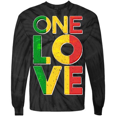 One Love African Colors Tie-Dye Long Sleeve Shirt