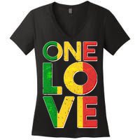 One Love African Colors Women's V-Neck T-Shirt