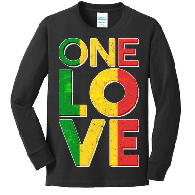 One Love African Colors Kids Long Sleeve Shirt