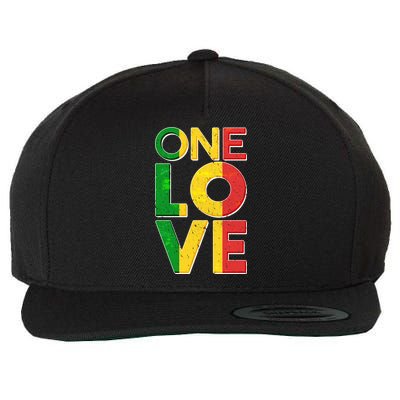 One Love African Colors Wool Snapback Cap