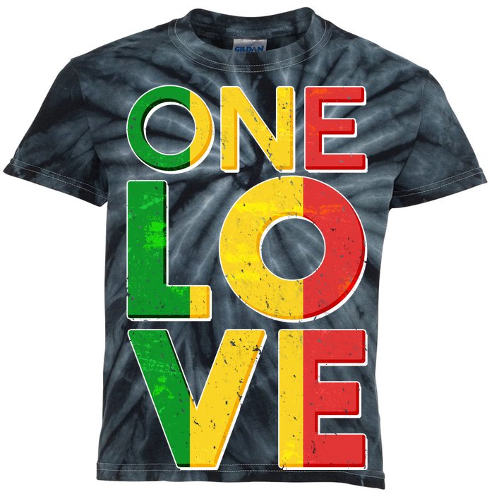 One Love African Colors Kids Tie-Dye T-Shirt