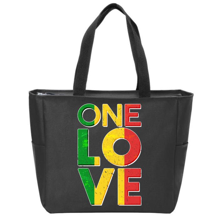 One Love African Colors Zip Tote Bag