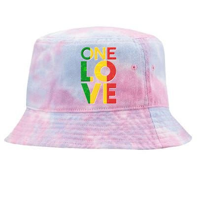 One Love African Colors Tie-Dyed Bucket Hat