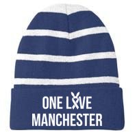 One Love Manchester United Striped Beanie with Solid Band