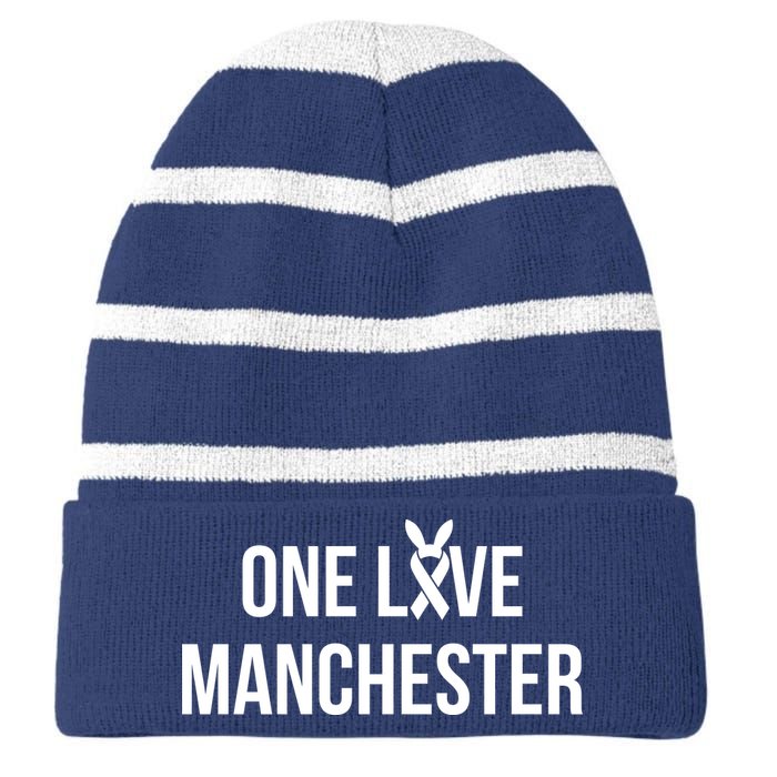 One Love Manchester United Striped Beanie with Solid Band