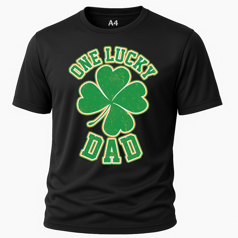 One Lucky Dad Cooling Performance Crew T-Shirt