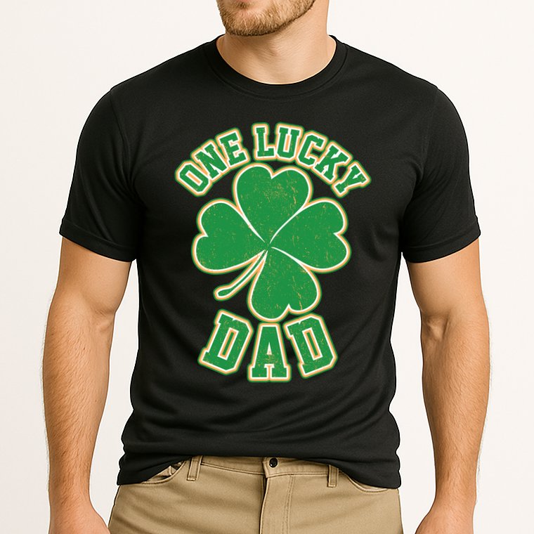 One Lucky Dad Cooling Performance Crew T-Shirt