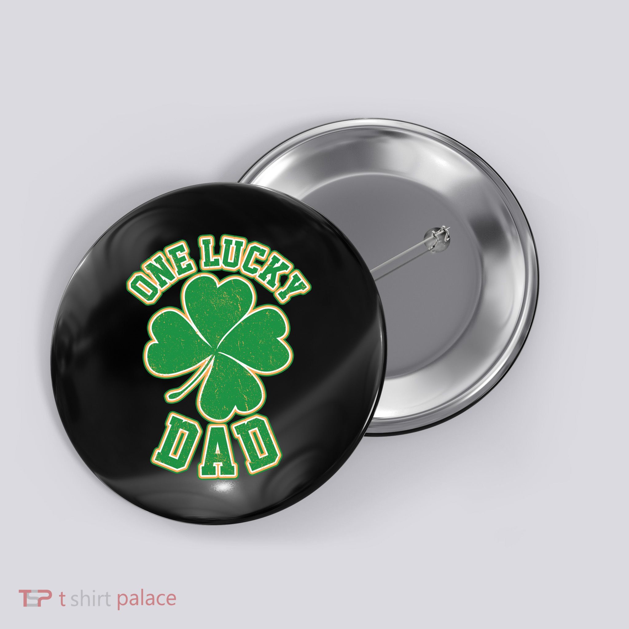 One Lucky Dad Button