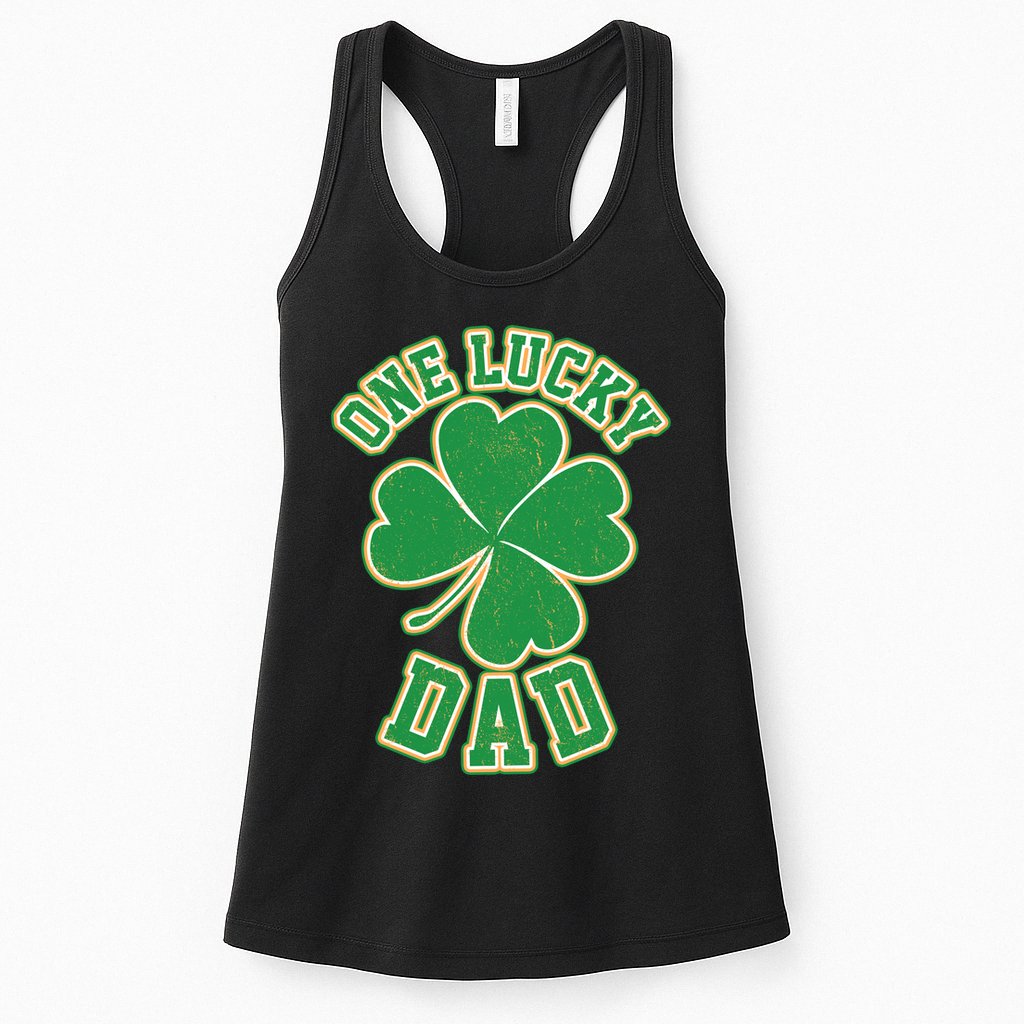 One Lucky Dad Womens Tank Top