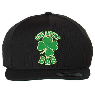 One Lucky Dad Wool Snapback Cap