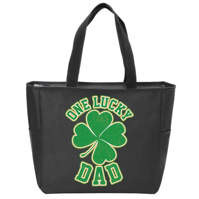 One Lucky Dad Zip Tote Bag