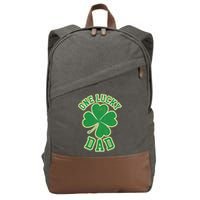 One Lucky Dad Cotton Canvas Backpack