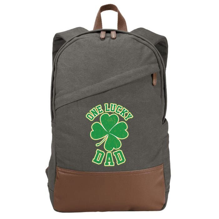 One Lucky Dad Cotton Canvas Backpack