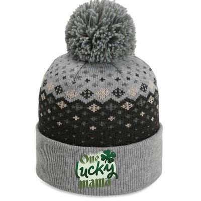 One Lucky Mama Irish Clover The Baniff Cuffed Pom Beanie