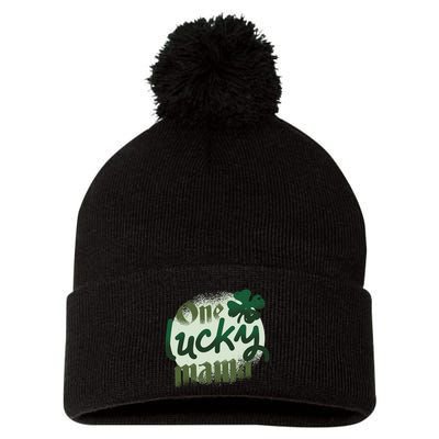 One Lucky Mama Irish Clover Pom Pom 12in Knit Beanie