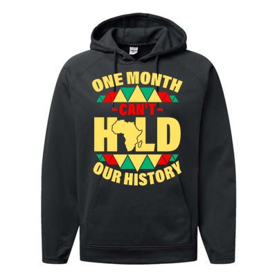 One Month Can't Hold Our History Africa Pride Performance Fleece Hoodie