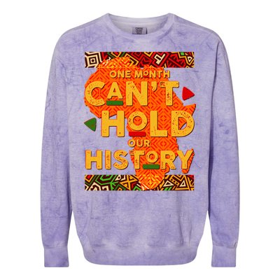 One Month Can't Hold Our History African Colors Colorblast Crewneck Sweatshirt