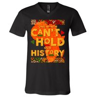 One Month Can't Hold Our History African Colors V-Neck T-Shirt