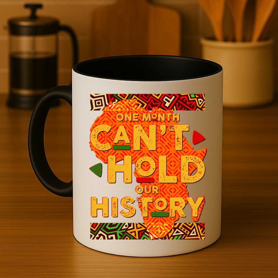 One Month Can't Hold Our History African Colors Mug