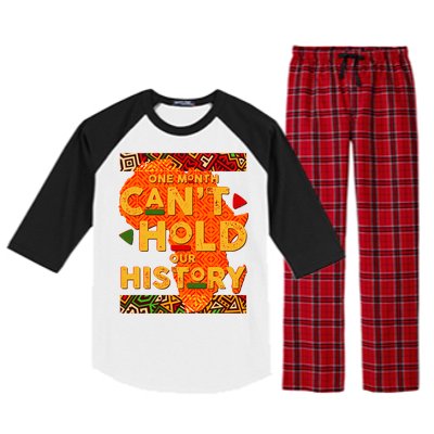 One Month Can't Hold Our History African Colors Raglan Sleeve Pajama Set