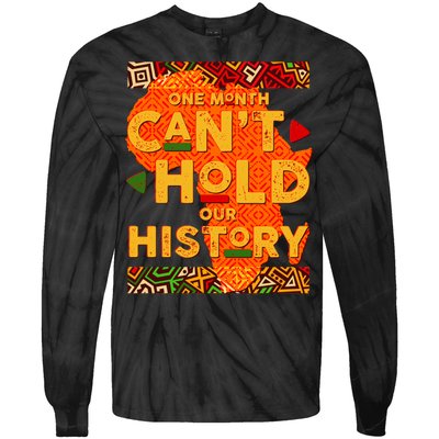 One Month Can't Hold Our History African Colors Tie-Dye Long Sleeve Shirt