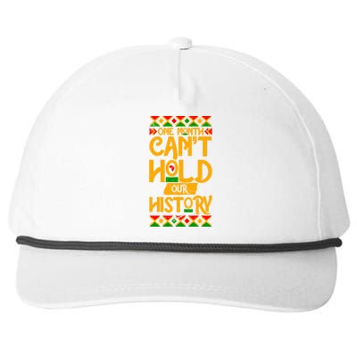 One Month Can't Hold Our History Black History 365 Snapback Five-Panel Rope Hat