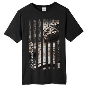 One Nation Under God American Jesus Flag Tall Fusion ChromaSoft Performance T-Shirt