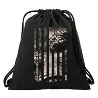 One Nation Under God American Jesus Flag Drawstring Bag