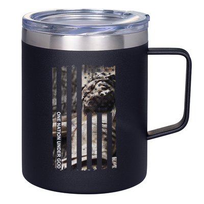 One Nation Under God American Jesus Flag 12oz Stainless Steel Coffee Mug