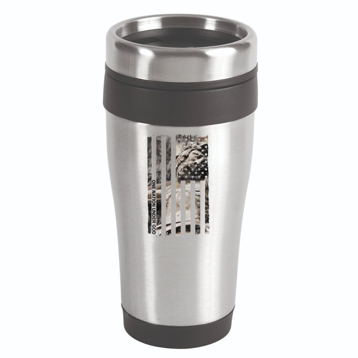 One Nation Under God American Jesus Flag 16oz Travel Tumbler
