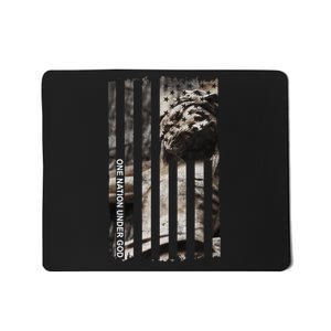 One Nation Under God American Jesus Flag Mousepad