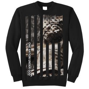 One Nation Under God American Jesus Flag Tall Sweatshirt