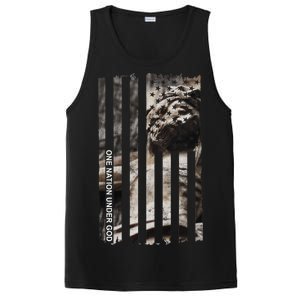 One Nation Under God American Jesus Flag PosiCharge Competitor Tank