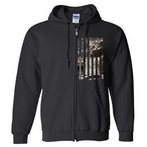 One Nation Under God American Jesus Flag Full Zip Hoodie